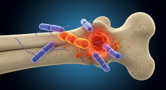 Osteomyelitis Due to Staphylococcus Aureus &ndash; Bone Infection Pathology