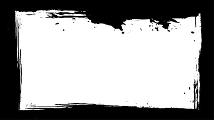 Splatter Painted Grunge Frame. 