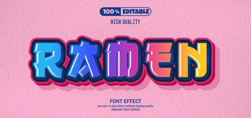 Editable text effect in blue yellow gradient style