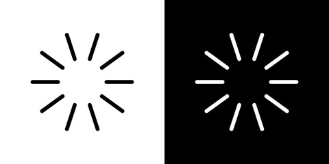 Loading icon stroke vector icon simple black style, illustration.