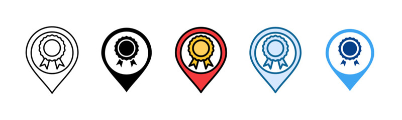 Brand Positioning Icon Set Multiple Style Collection