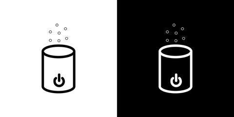 Humidifier stroke vector icon simple black style, illustration.
