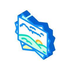 nature photography spring isometric icon vector illustration