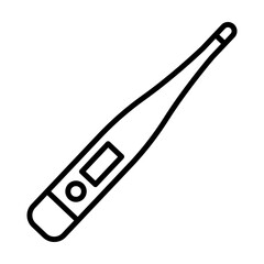 Digital thermometer icon. Vector icon isolated on white background.