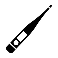 Digital thermometer icon. Vector icon isolated on white background.