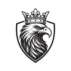 Fototapeta premium eagle wearing a crown vector