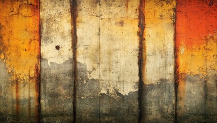 Fototapeta premium Weathered, multi-colored, textured wall