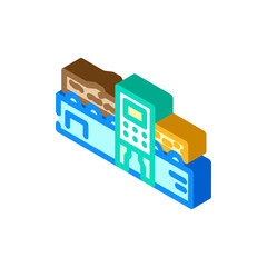 beam manufacturing wood frame house isometric icon vector illustration