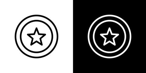 Earn point icon stroke vector icon simple black style, illustration.