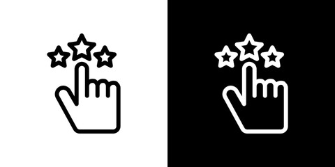 Customer loyalty icon stroke vector icon simple black style, illustration.