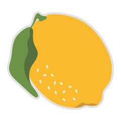 Lemon abstract style. Natural tropical fruits. Organic fruits or vegetarian food.