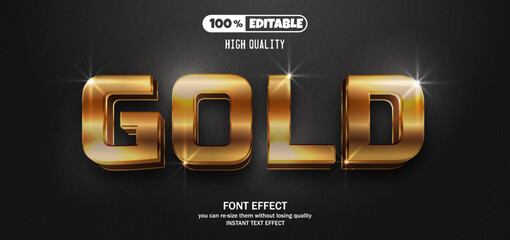 Gold editable text effect