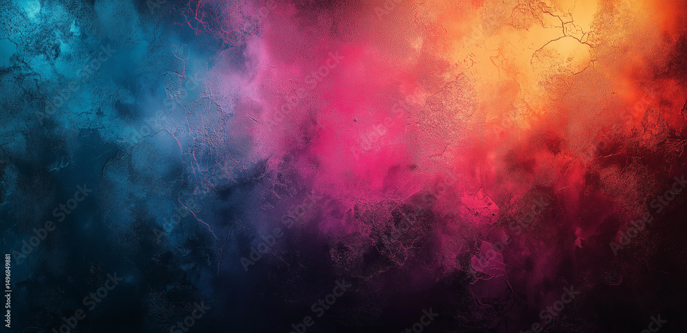 Poster a colorful abstract background with red and blue interwoven, creating a unique visual impact and art