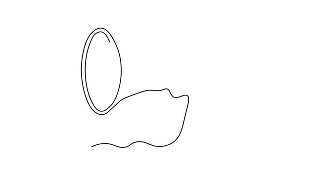 abstract megaphone, Self drawing animation one continuous line draw, logo