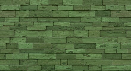Green Stone Wall Background Texture