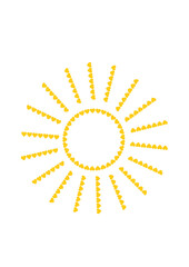 sun vector illustration sun freehand pencil drawing