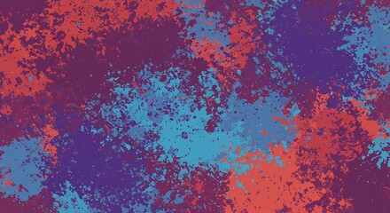Fototapeta premium Textured chromatic splatter effect Crimson Cerulean chaos