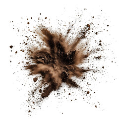 Abstract Brown and White Powder Explosion