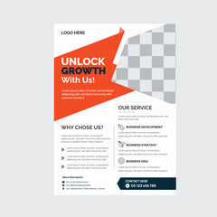 Corporate Flyer Template for Modern Businesses. Clean & Minimal Business Flyer Layout Design.