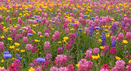 Obraz premium Vibrant meadow teeming with wildflower colors