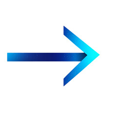 Modern Arrow with Dynamic Gradient Transitions in E Isolated on Transparent Background