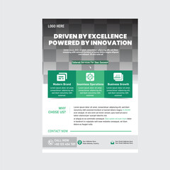 Corporate Flyer Template for Modern Businesses. Clean & Minimal Business Flyer Layout Design.