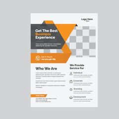 Corporate Flyer Template for Modern Businesses. Clean & Minimal Business Flyer Layout Design.