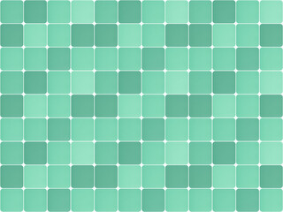 seamless pattern: tiles of several green color tints against white background