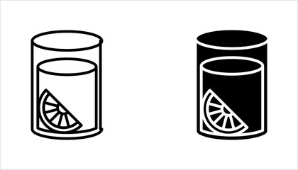 Lemon tea icon set. Hot drink in cup. Antioxidant with vitamin C. Beverage to relax. vector illustration on white background