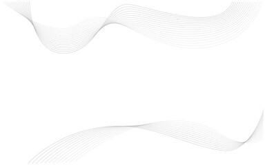 Minimalist Wave Line Art on Clean White Backdrop