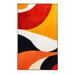 Contemporary Beach Towel with Bold Oversized Graphi Isolated on Transparent Background