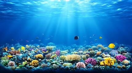 Fototapeta premium Vibrant Coral Reef Underwater Scene. (4)