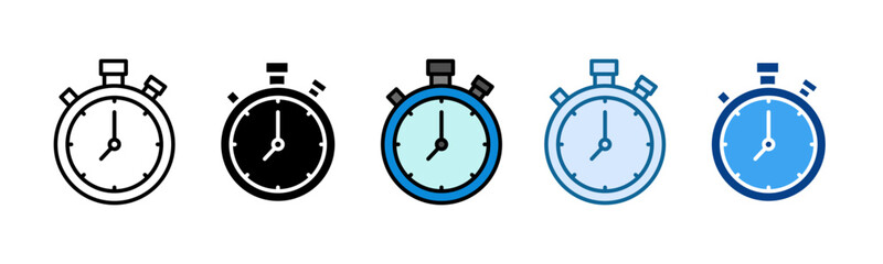 Timer Icon Set Multiple Style Collection