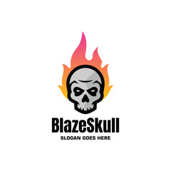 Blaze Skull Mascot Logo Design