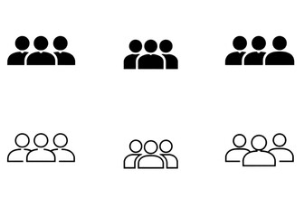 People icon set in trendy flat style. Persons symbol infographics website design, logo, app, UI isolated – for stock