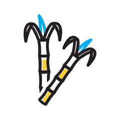 Vector multi color icon for Sugarcane