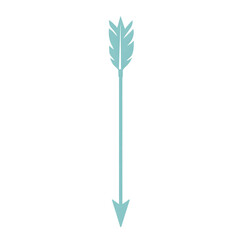 Minimalistic Arrow with a Clear Silhouette in Soft Isolated on Transparent Background