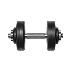Fototapeta premium Adjustable dumbbell with realistic texture, featuring rubber grip and metallic accents, ideal for strength training and fitness enthusiasts. This versatile equipment enhances workout routines