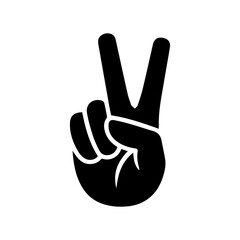 Obraz premium v victory glyph icon