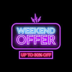 Free Vector Weekend Offer sign download | Weekend Offer icon for ui | Weekend Offer logo for apps | Weekend Offer Images