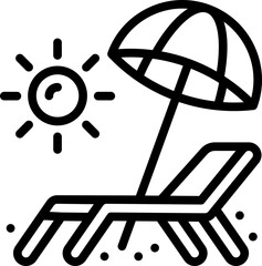 Beach Chair with Umbrella