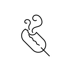 Corn Dog Icon vector stock illustration