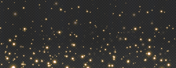 Festive stardust background with gold sparkle, bokeh, and light effects. Magical and glamorous design perfect for holidays, celebrations, and New Year themes. © Sergey