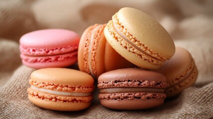 macaroons on a wooden table