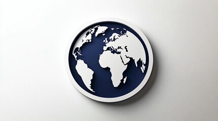 Fototapeta premium World map illustration minimalist globe icon design