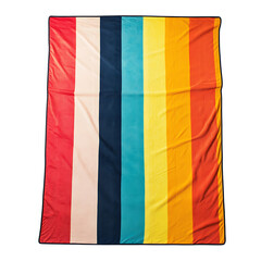 Retro Beach Towel with Giant Vintage Stripes in a B Isolated on Transparent Background