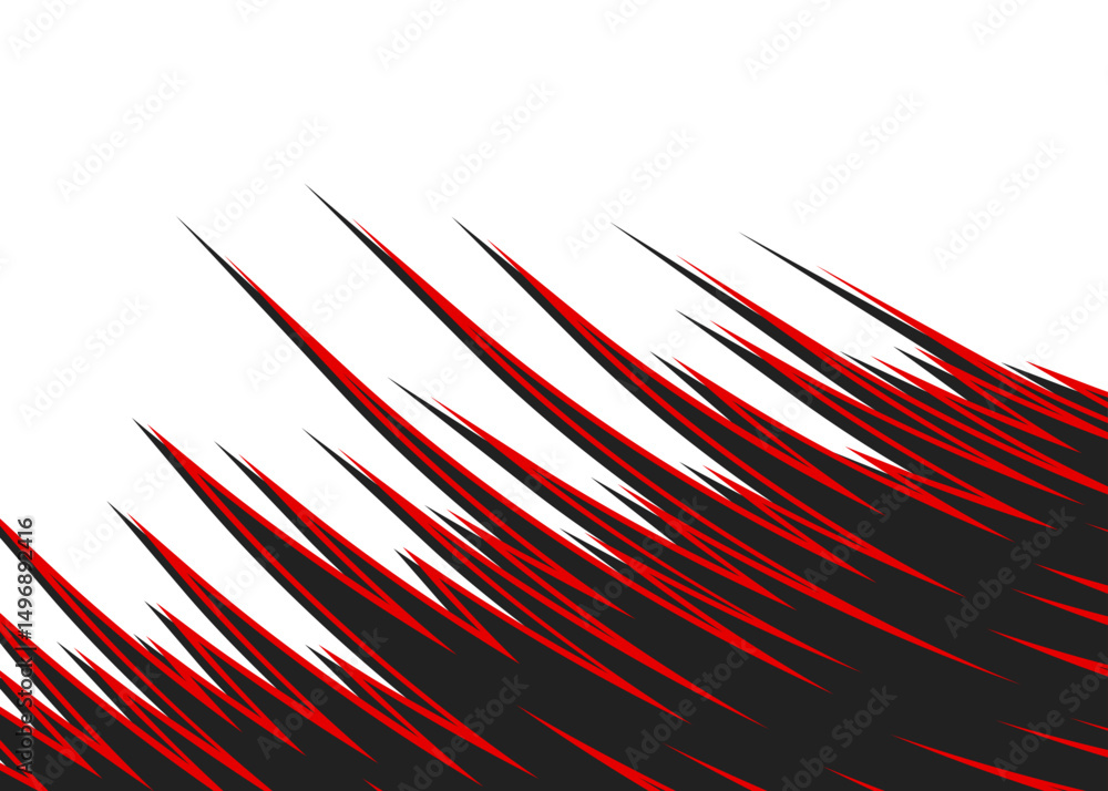 Poster abstract background with curved spike pattern and with some copy space area