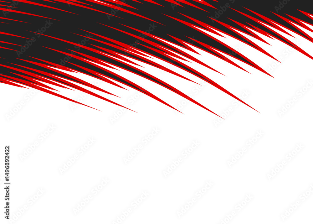 Poster abstract background with curved spike pattern and with some copy space area