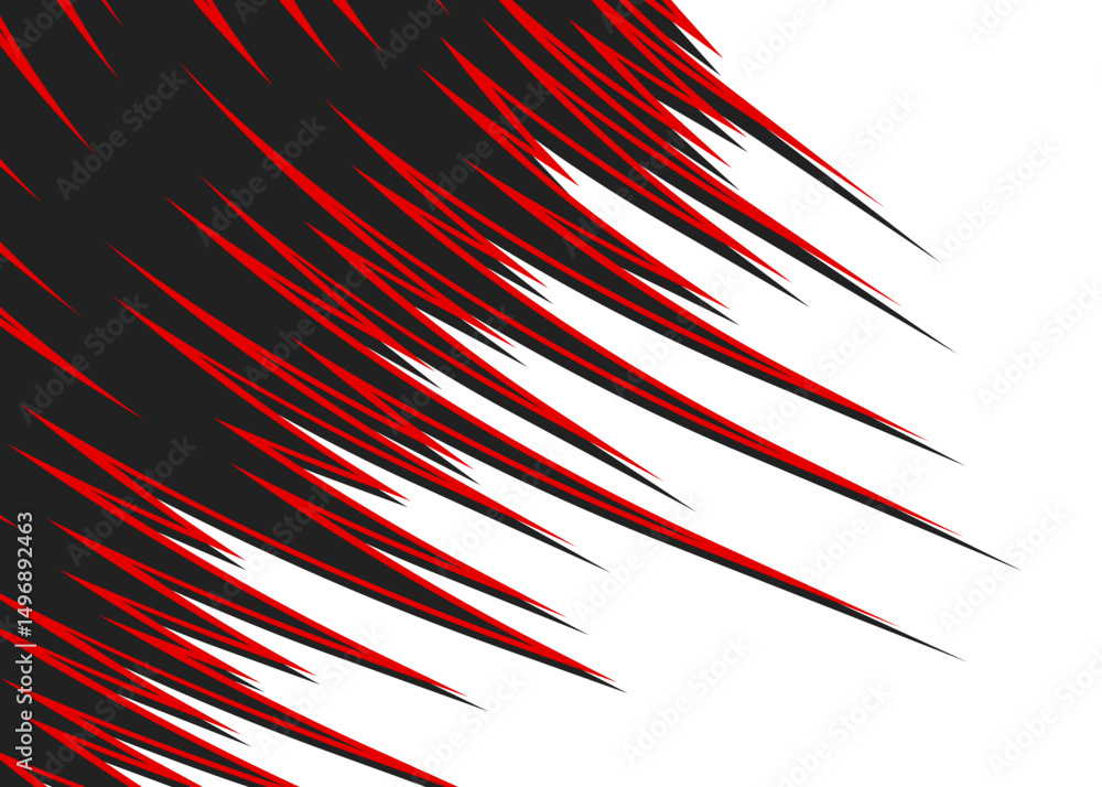 Poster abstract background with curved spike pattern and with some copy space area