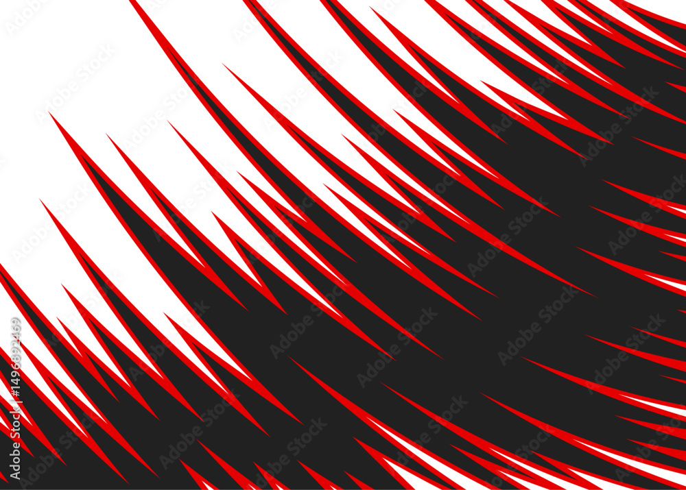 Poster abstract background with curved spike pattern and with some copy space area